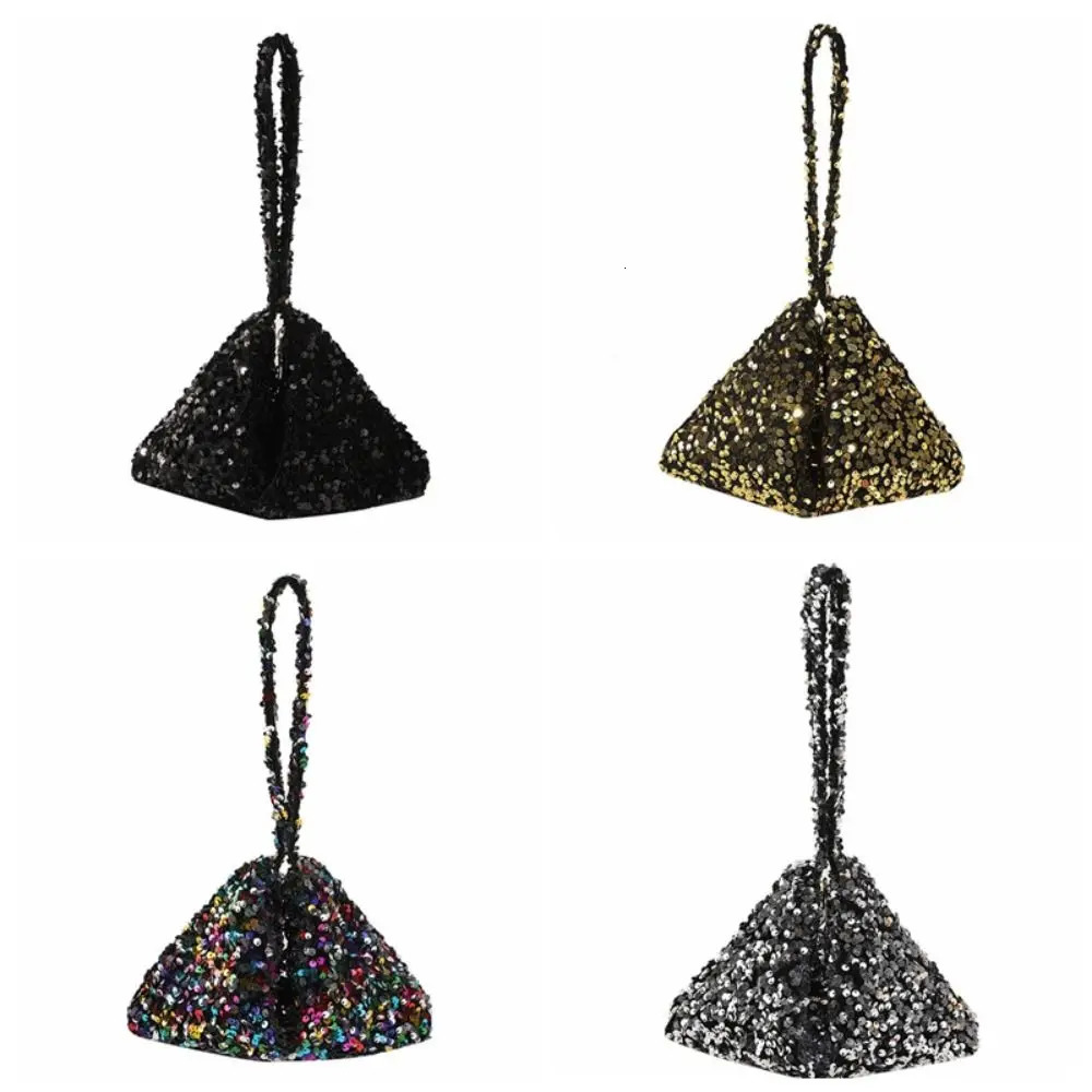 Solid Color Sequins Crossbody Bag Fashion Korean Style INS Evening Clutch Bag Handbag Underarm Bag Sequins Shoulder Bag Female 250218