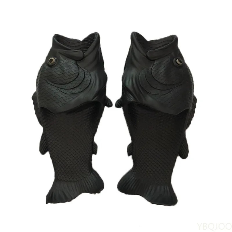 Funny Slippers Women Couple Footwear Family Shoes Parent-child Sandals Plus Size 24-47 Summer Beach Shoes Fish Slippers250225