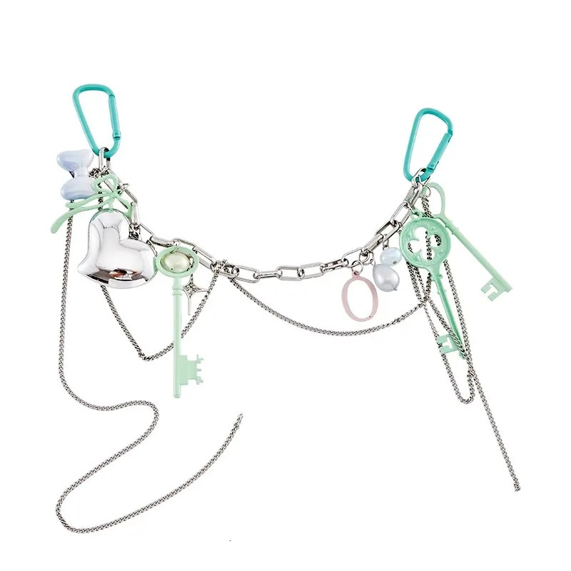 Korean Charms Keychain Bag Charms Y2K Aesthetic Vintage Colorful Keychain Bag Pendant Punk Fashion Accessories Harajuku Jewelry 250224