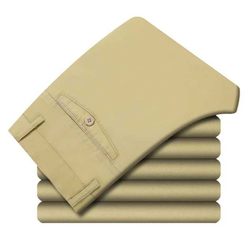 Mens Summer Thin Casual Suit Pants Autumn Thick Cotton Classic Business Fashion Stretch Trousers Male Brand Clothes YYQWSJ W250225