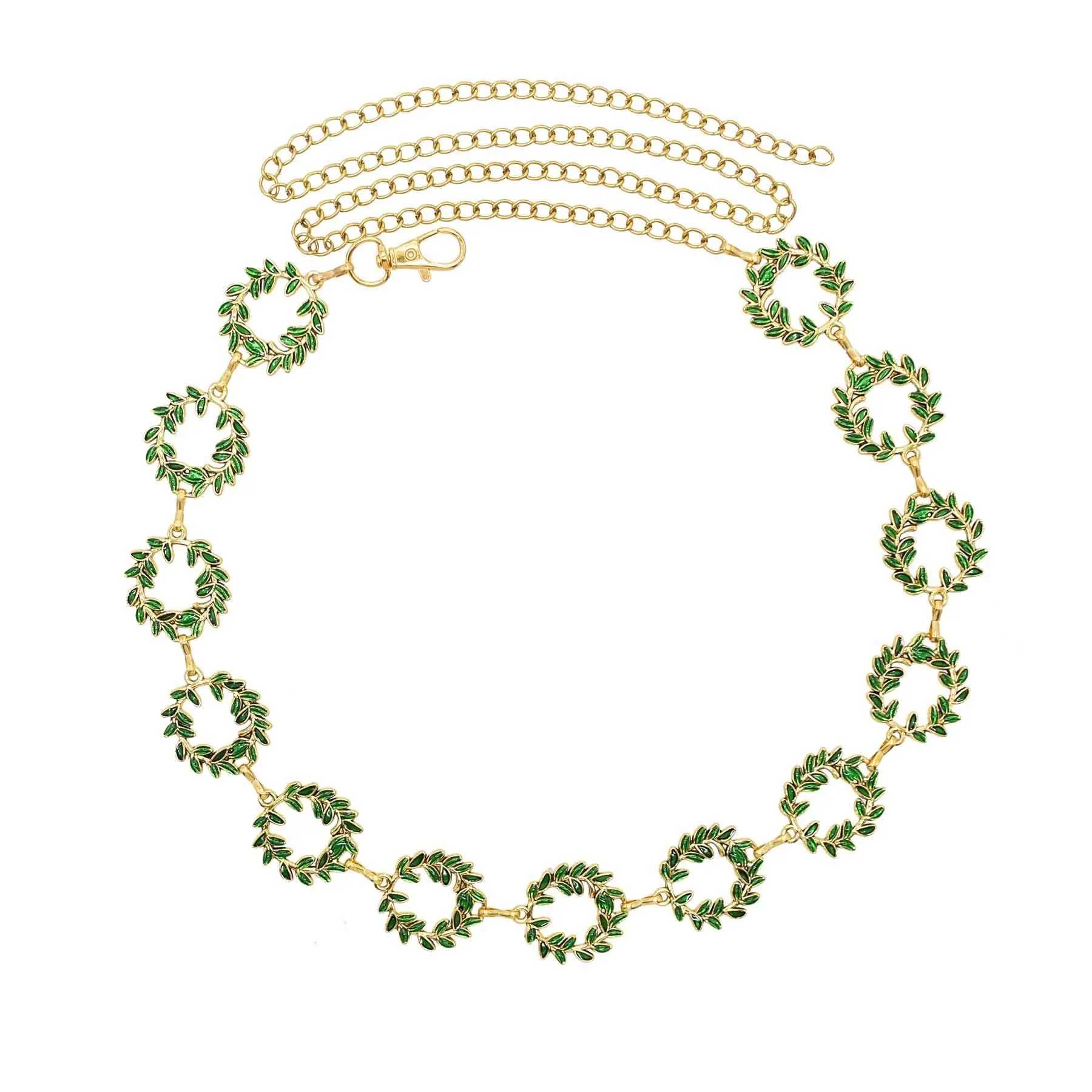 Drip Glaze Women Wasit Chains Satin Of Alloy Body Jewelry Egant Metal Belt Dr Gird For WomenXJ250224