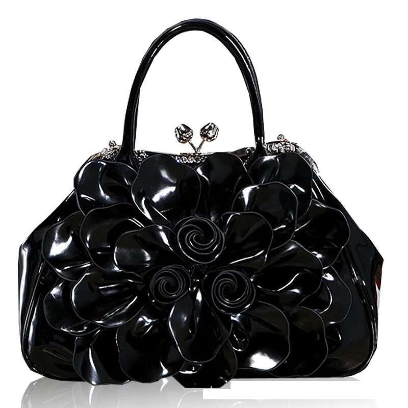 2023 Women New Fashion Patent Leather Big wers Lady Charm Tote Handbags Shoulder Party Club Wedding Bag