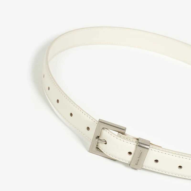 BEAUTODAY Casual Belts Women Cow Split Solid Color Square Buck Ladies Modern Sty Jeans Dr Accories Waistband 91099XJ250224