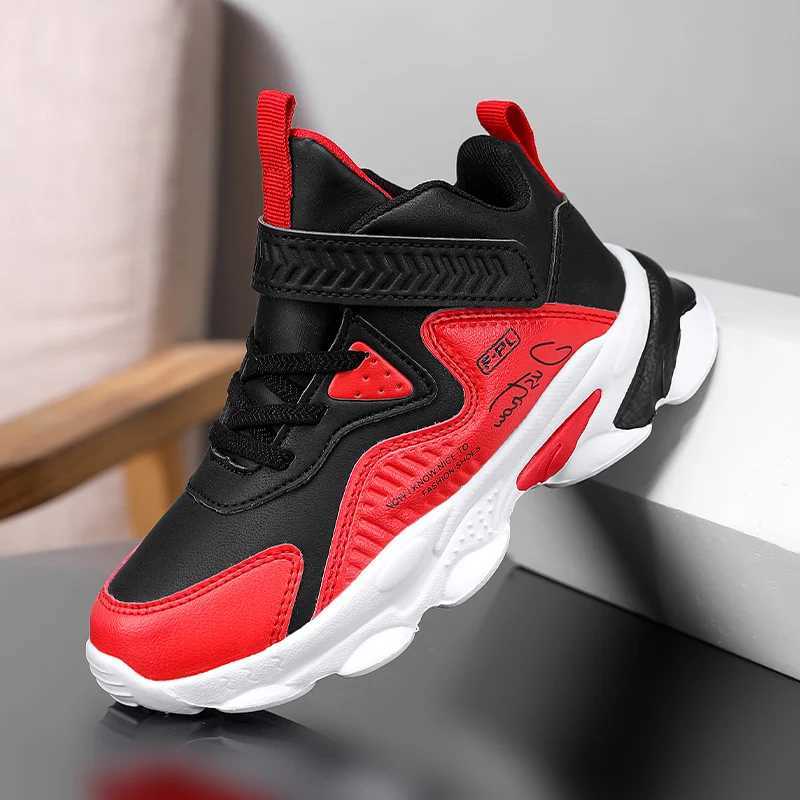Childrens Sneakers Leather Casual Flat Comfortable Walking Shoes 2024 New Trendy Kids Tennis Shoes for Boy W250225
