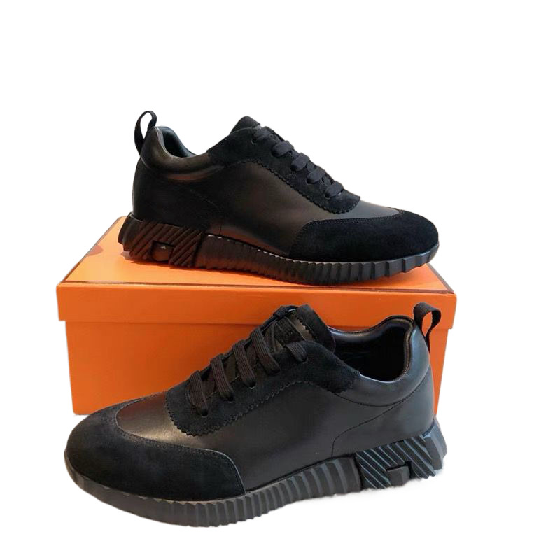 Bouncing Sneaker Plain Logo Limited Platform Sneakers Full Black Fashion