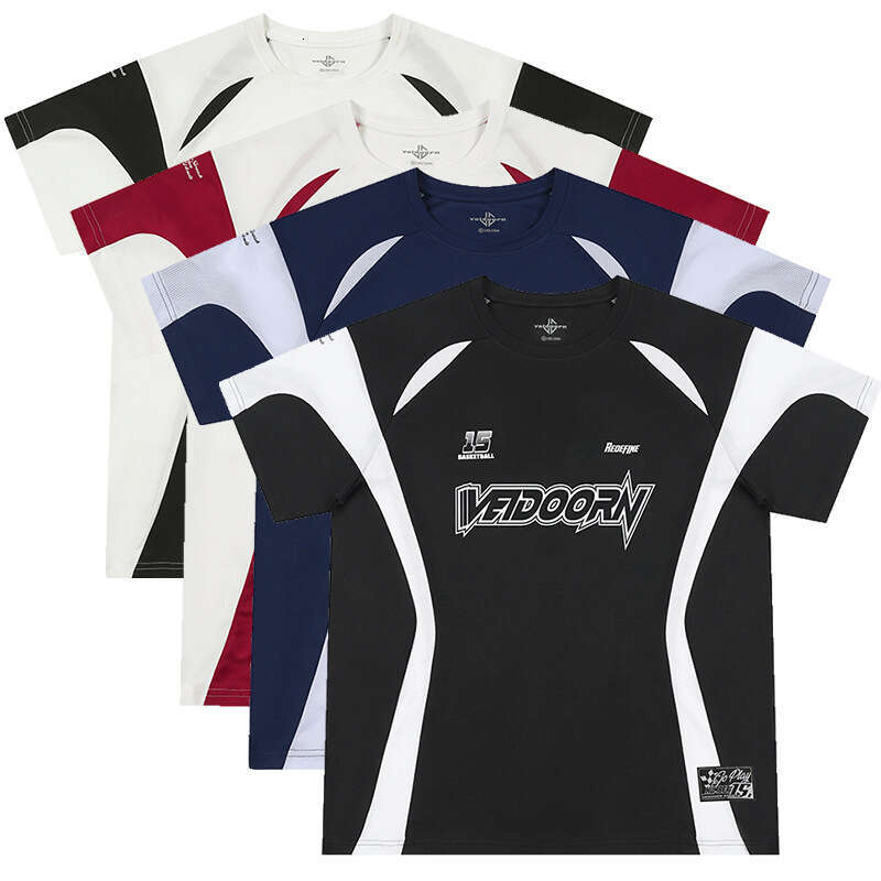 Summer motorcycle American basketball suit instant shooting quick drying T-shirt training sports breathable loose casual top