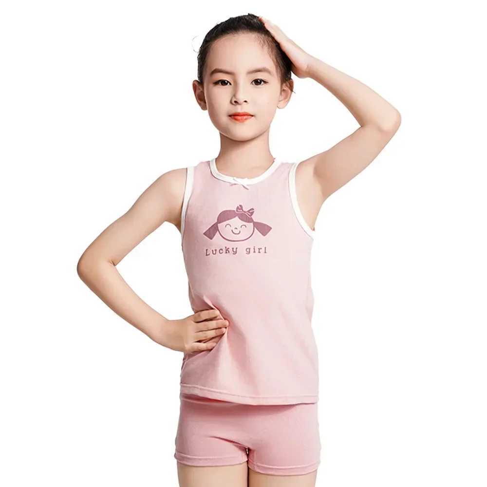 Pink Kids Clothes Set 8pcs Girls Vest Suit Childrens Clothing Set Baby Cotton T-Shirts Shorts Quick Dry Sleeveless Tank Top 2024 X250224