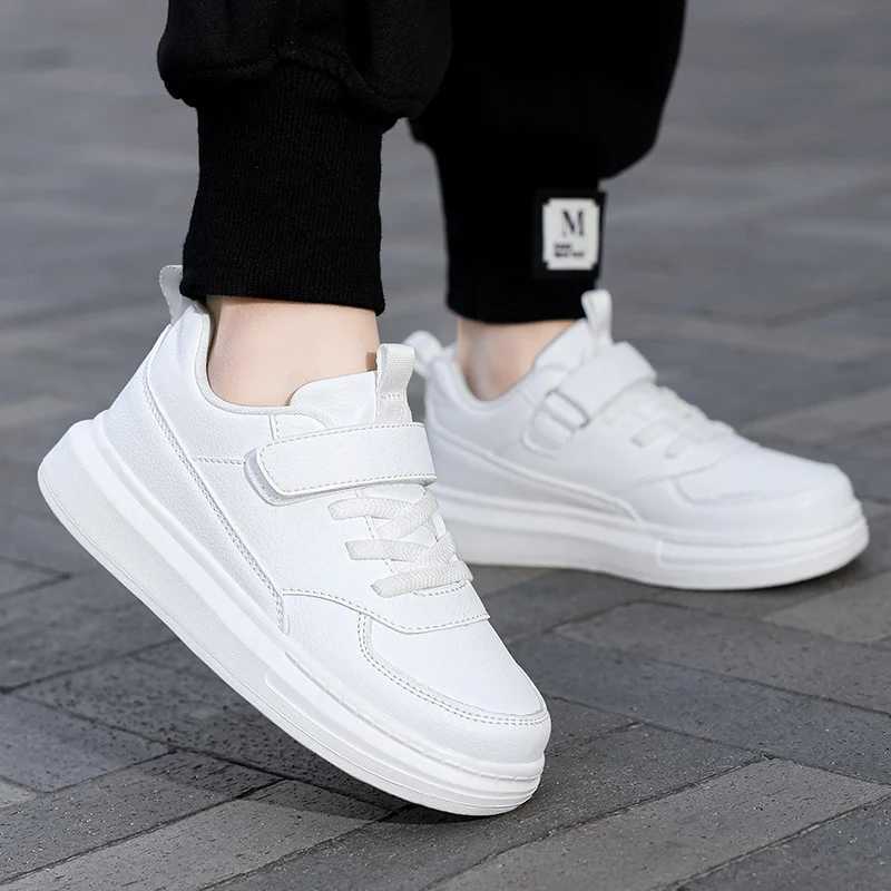 Childrens Sneakers Kids Fashion Design White Non-slip Casual Shoes for Boys Girls Hook Breathable Sneakers Toddler Outdoor Shoe W250225