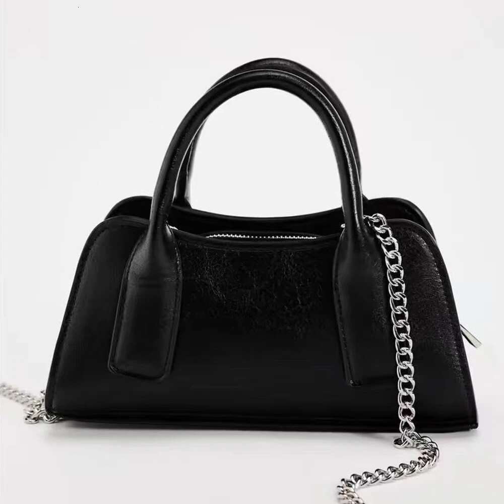 Mini Black Handbags Casual PU Leather Shoulder Crossbody Bag Tote Bags For Women 2025 Clutch Small Chains Phone Flap NEW