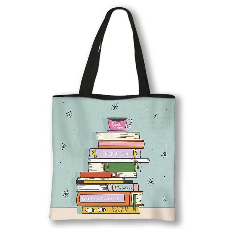 Librarian Books Lover Print Shopping Bag I Have No Shelf Control Totes Large Capacity Bags Ladies Handbag Reusable Shopper Bags Z250224