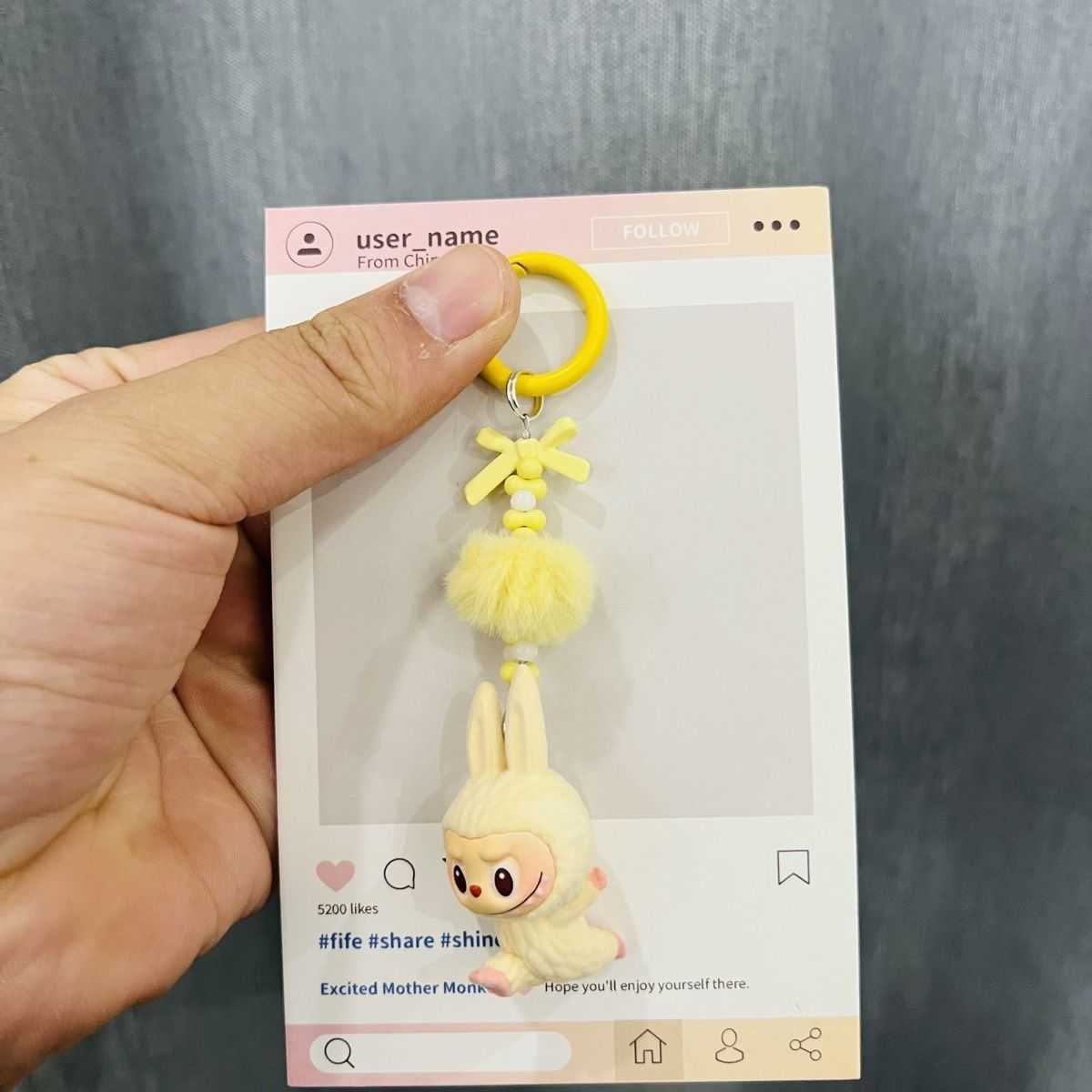 Cute handmade LabUBU lazy yoga series blind box THE MONSTERS gift keychain Free shipping