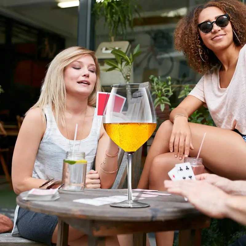 1pc Giant Wine Glass Creative Oversized Goblet Crystal Glass Reusable Luxury Party Family Gatherings Celebrate Barware GlasswareXJ250225