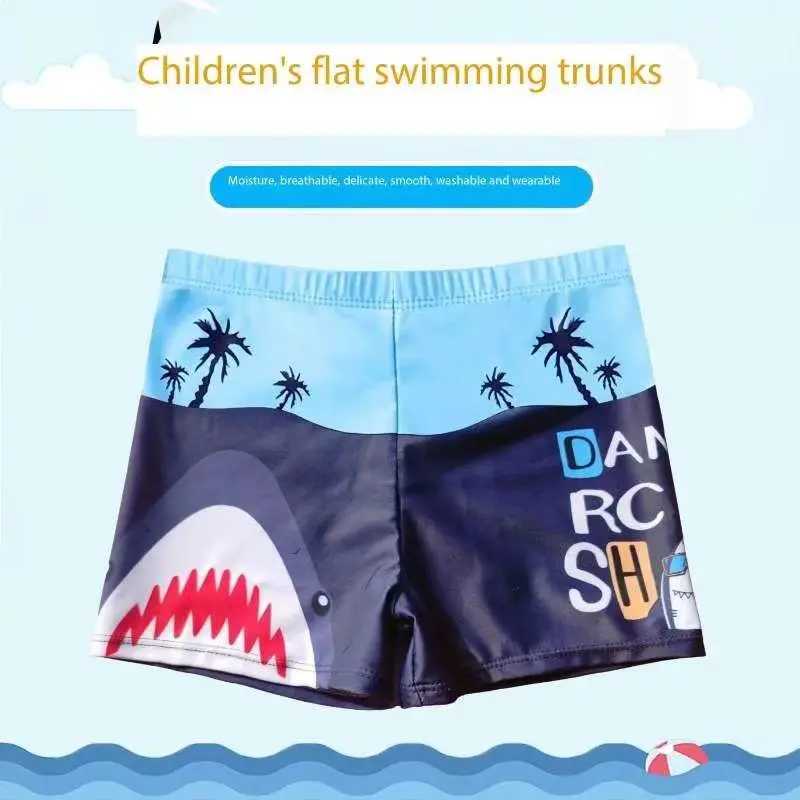 New Comfortable Polyester Color Fashion Childrens Cartoon Printed Swimsuit Summer Trunk Boys Beach Shorts Diving X250224