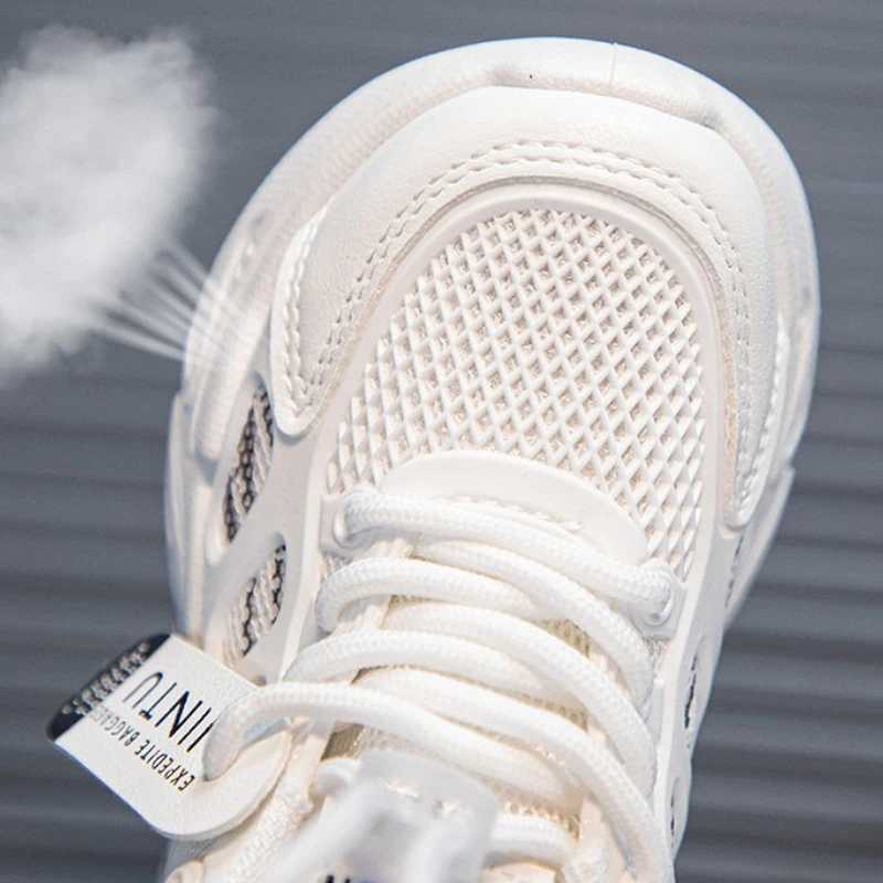 Kids Sneakers Thick Sole Casual Light Running Shoes Boys Girls Comfortable Mesh Chunky Sneaker for Children Walking Footwear W250225