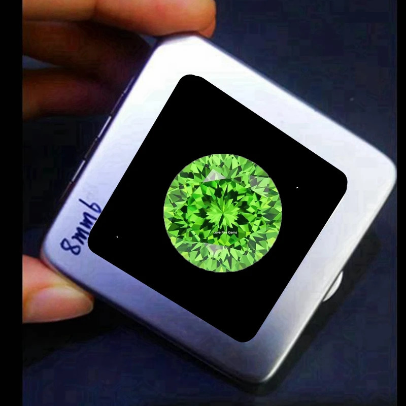 Brilliant Tsavorite Green Emerald Gemstone Round Cut 11.0mm 5.0 Cts VVS Gem Beads For Jewelry 250222