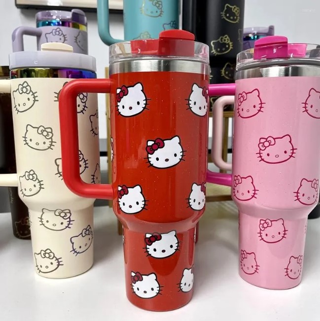 Designer Water Bottles 40oz Cup Tumbler With Handle Straw 304 Stainless Steel Car Cups With Lid Box Pre Sale For Christmas Gift Box Mugs 0225