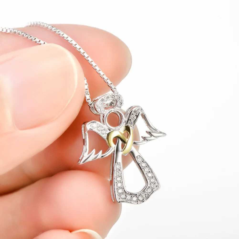 Fashion Ince Angel Wings Guardian Girl Necklace Exquisite High Quality Rantic Girl Pendant Gift X250224