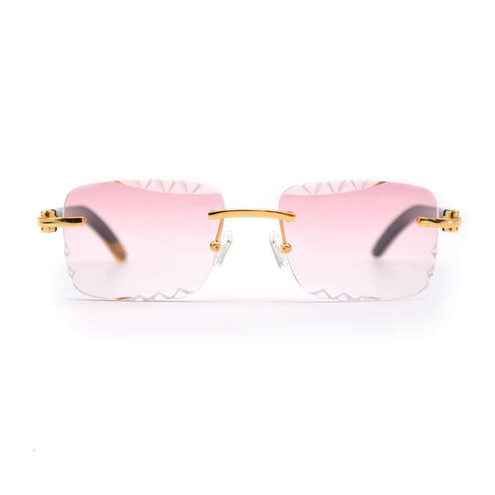 2022 Womens Black Buffalo Horn Sunglasses Rimless