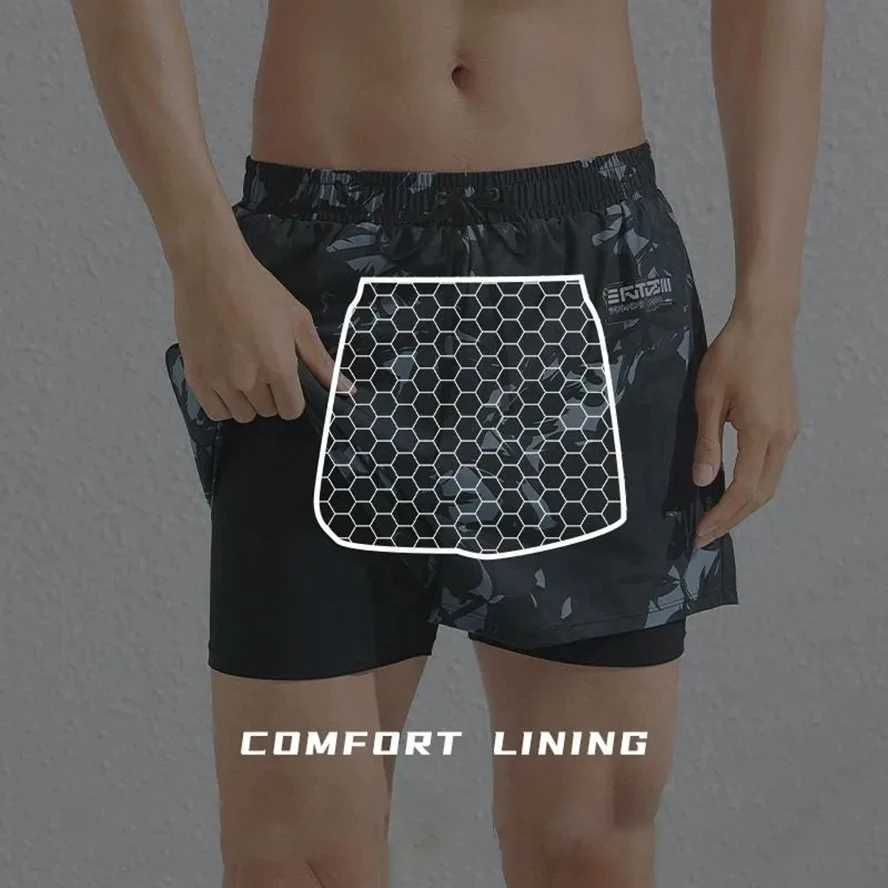 (L-5XL)Swimming Trunks Men Hot Springs Sport Shorts Quick Dry Anti Embarrassment Beach Short Pants Loose SwimsuitXJ250224