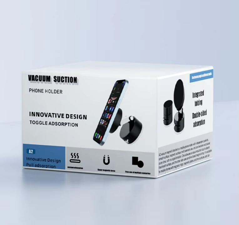 Car Magnetic Phone Holder Hands Free Double Sided Magnetic Vacuum Suction Phone Mount Holder for All Phones