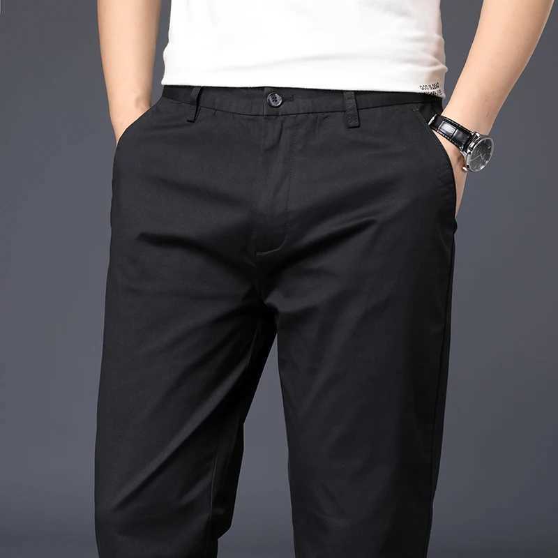 Mens pants cotton casual elastic mens pants mens pants high-quality 4-color plus size pants set 42 44 46 W250225