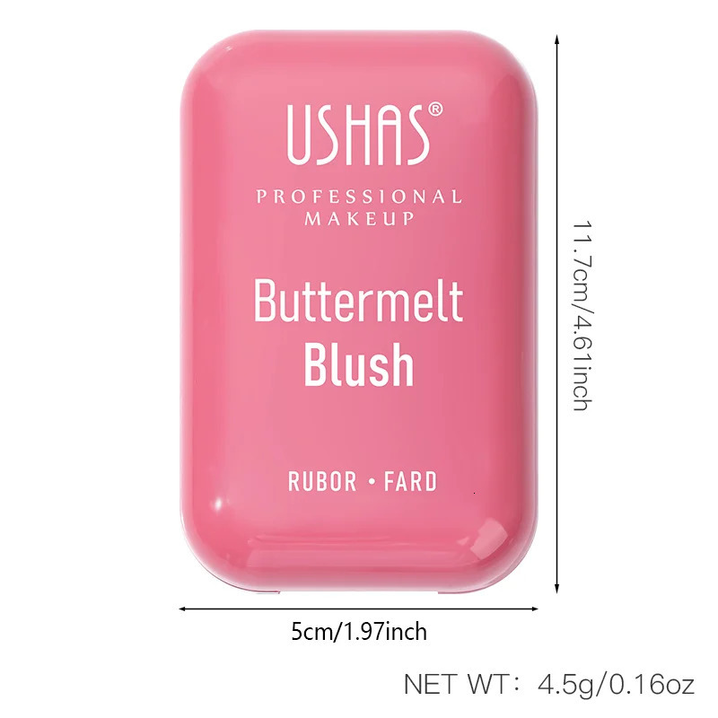 USHAS 8 Color Matte Blush Easy Coloring Embossed Blusher Palette Correct Facial Contours Blush Powder Makeup 250224