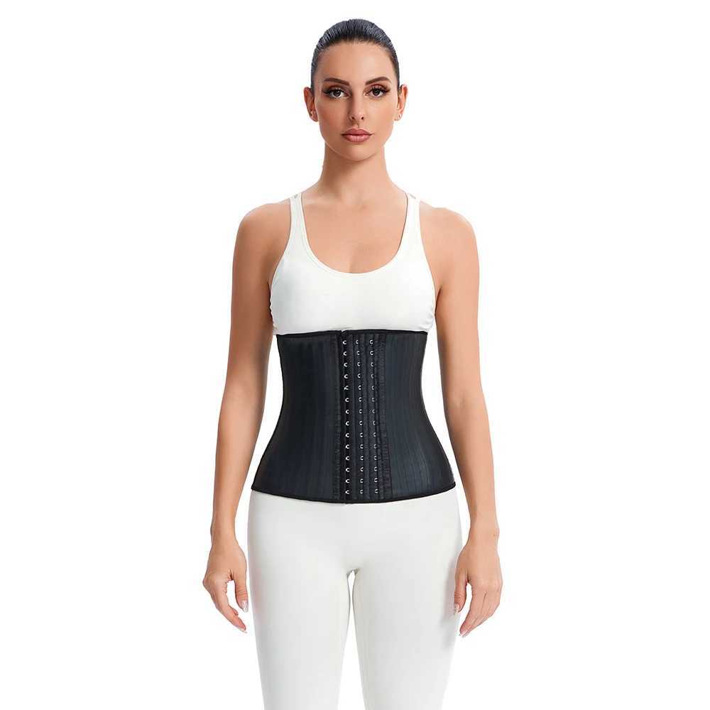 29 Steel Bones Latex Waist Trainer Hook And Eye Corset Fajas Belt Cincher Underbust Corset M250225