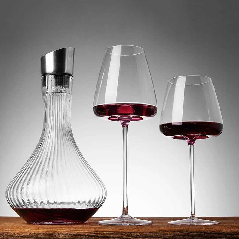 260-650Ml Collection Level Handmade Red Wine Glass Ultra-Thin Crystal Burgundy Bordeaux Goblet Art Big Belly Tasting CupXJ250225