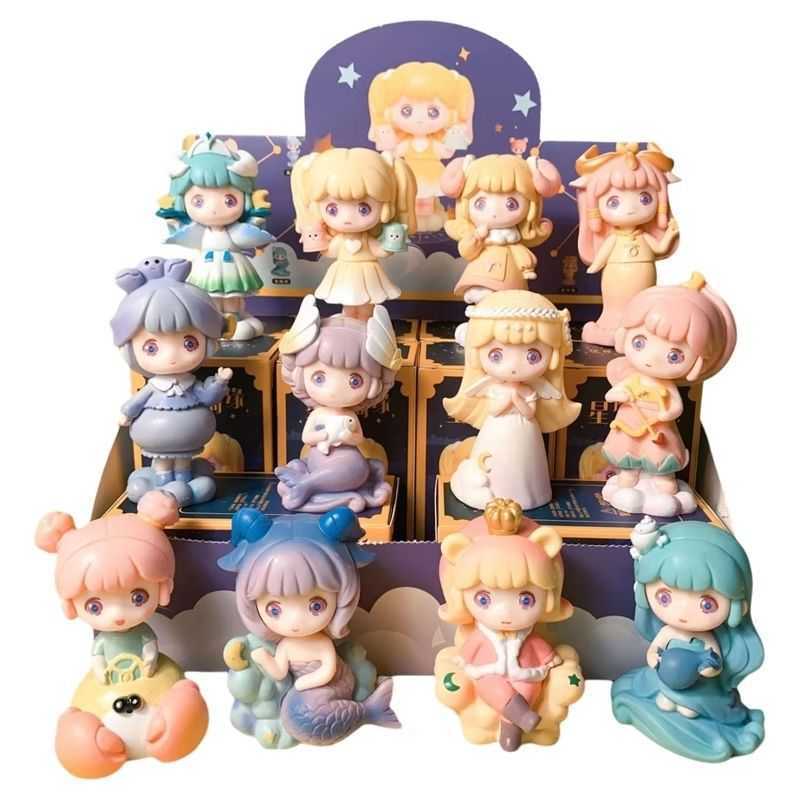 New Twee Constellations Qiyuan Blind Box Creative Handmade Decoration Girl Internet Celebrity Cute Doll Gift Free shipping