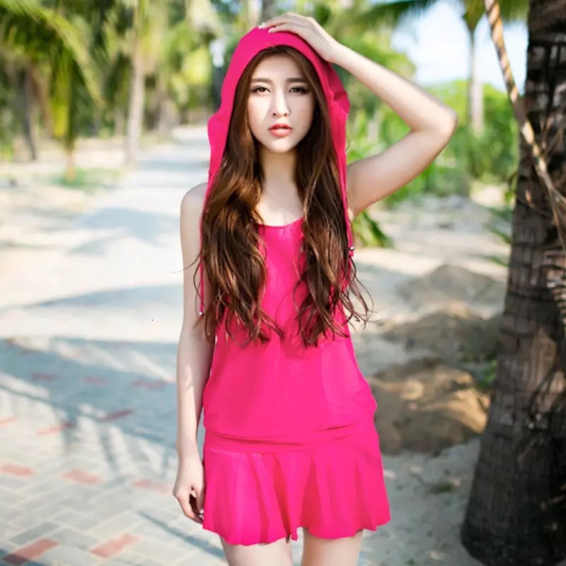 bikini New Steel Support Gathering Slim Fit, Sexy One Piece Triangle Swimwear Single Shoulder Skirt Women's designer Swimwear,