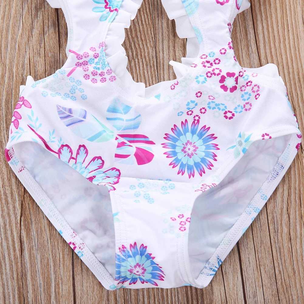 Toddler Kids Girl Floral Split Summer Bikini Swimwear Swimsuit One-piece Costume Bathing Suit Beachwear 1-6Yrs X250224