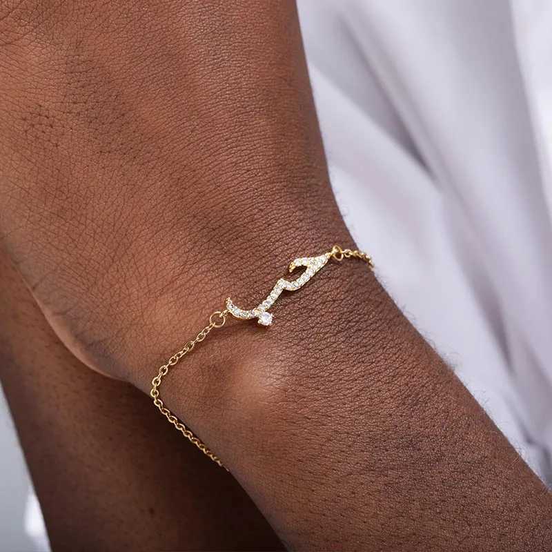 Gold Color I you Arabic Bracelet For Women Islam Stainl Steel Bracelets Romantic Charm Jewelry Valentines Day GiftXJ250225