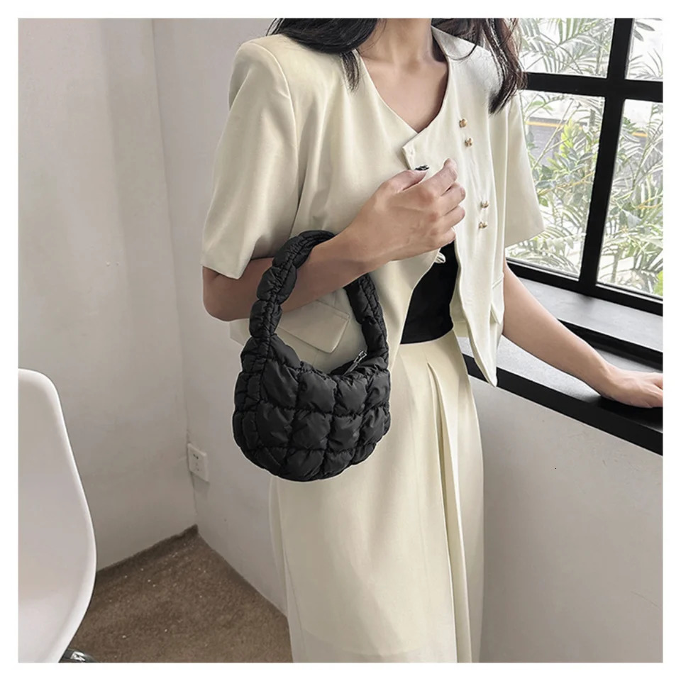 Mini WomenS Tote Bag Cloud Pleated Handbag Underarm Bag Shoulder Crossbody Bags Tote Bag Quilted Puffer Dumpling Bag 250224