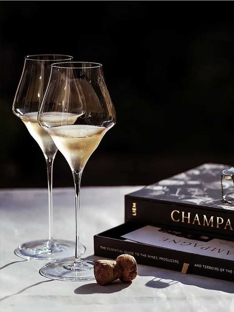 1PCS Luxury Superior Quality Crystal Wine Glass 0.5mm Extremely Thin Handmade Flawless Champagne CupXJ250225