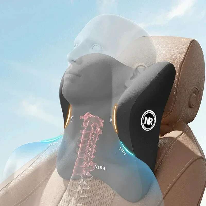 Update High Quality Memory Cotton Neck Support Pad Headrest Waist Pillow Car Seat Back Driver Lumbar Cushion