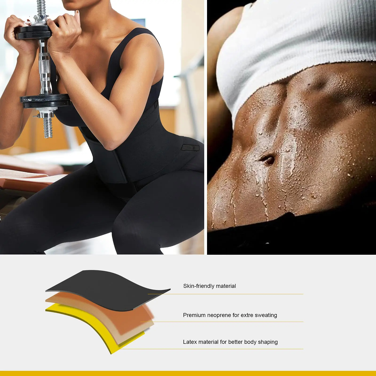 Heavy-Duty Slimming Waist Trainer Belt with Breast Support - Eyelet Detail Durable Sports Waist Trimmer for Enhanced Workout 250224