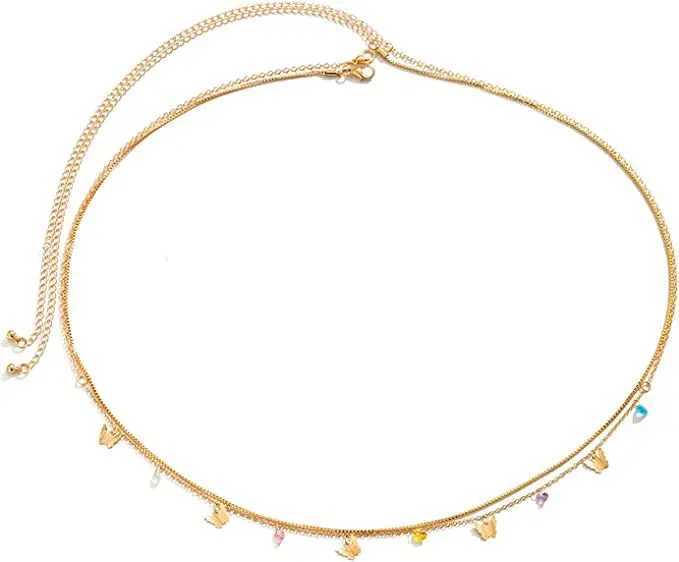 Charm Tassel Belly Chains For Women Gold Silver Color Rhinestone Bikini Waist Body Chain Jewelry Versatile AcoriesXJ250224