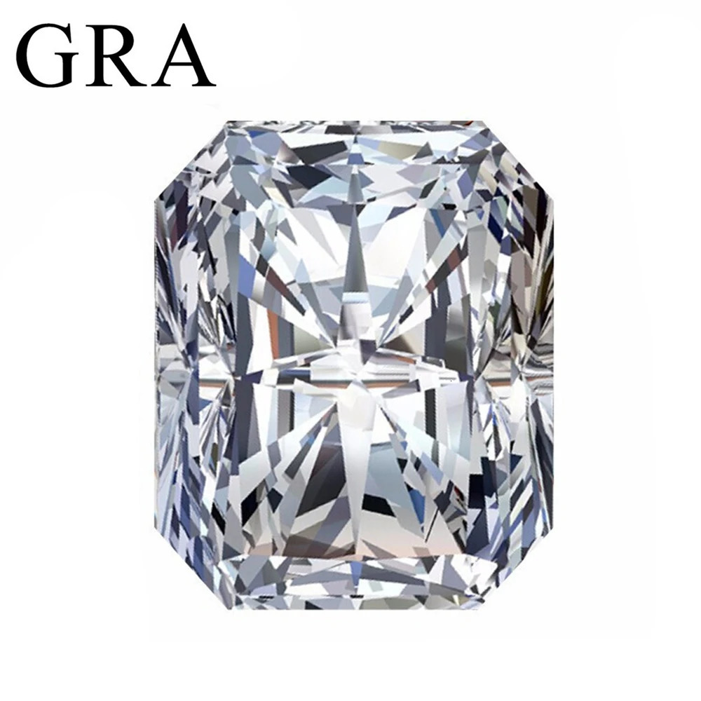 Radiant Cut Loose Single Stones 0.2ct to 15ct D Color VVS1 Lab Loose Gems Pass Diamond Tester With GRA Certificate 250222