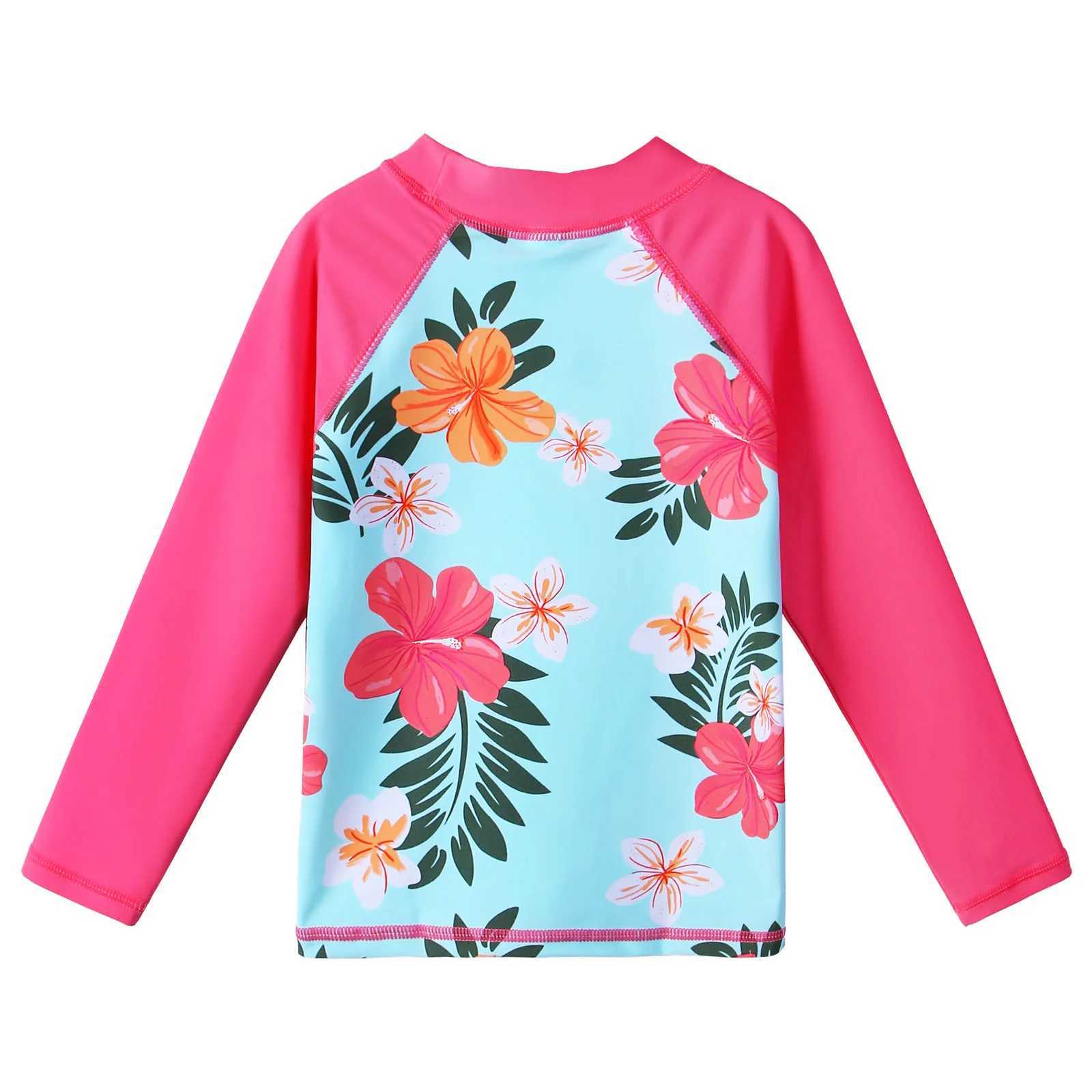 BAOHULU Girls Two Pieces Swimsuits with Skirt Set Long Sleeve Rash Guards UPF 50+ UV Protection Swimwear Sunblock Bathing Suit X250224