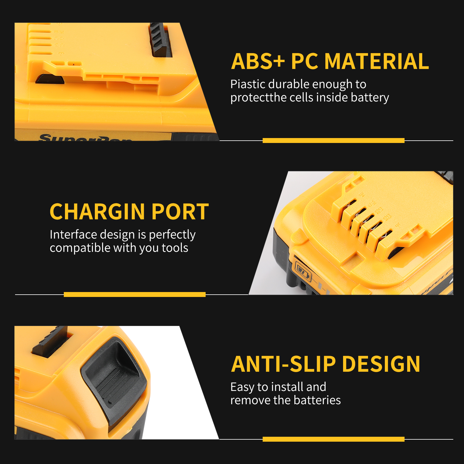 DeWalt 20V 6.0Ah Lithium-Ion Rechargeable Battery for Cordless Tools