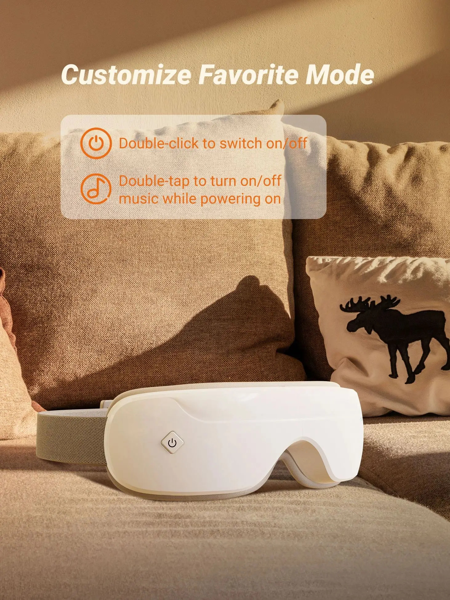 MERACH Eye Massager with Heat Compression and Bluetooth Music Care Device Smart Mask for Birthday Gifts 250219