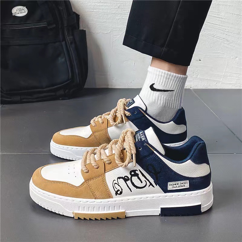 Men's shoes autumn 2024 new student trend versatile sports shoes summer niche design Japanese casual board shoes