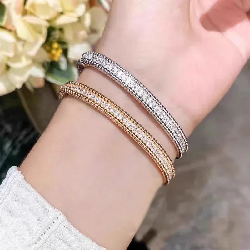 NKHOG 100% S925 Silver 2mm All Mo Silica Bracelet Passes Diamond Testing GRA Certification Gold Plated 18K Gold Bracelet Jewelry Gift 250220