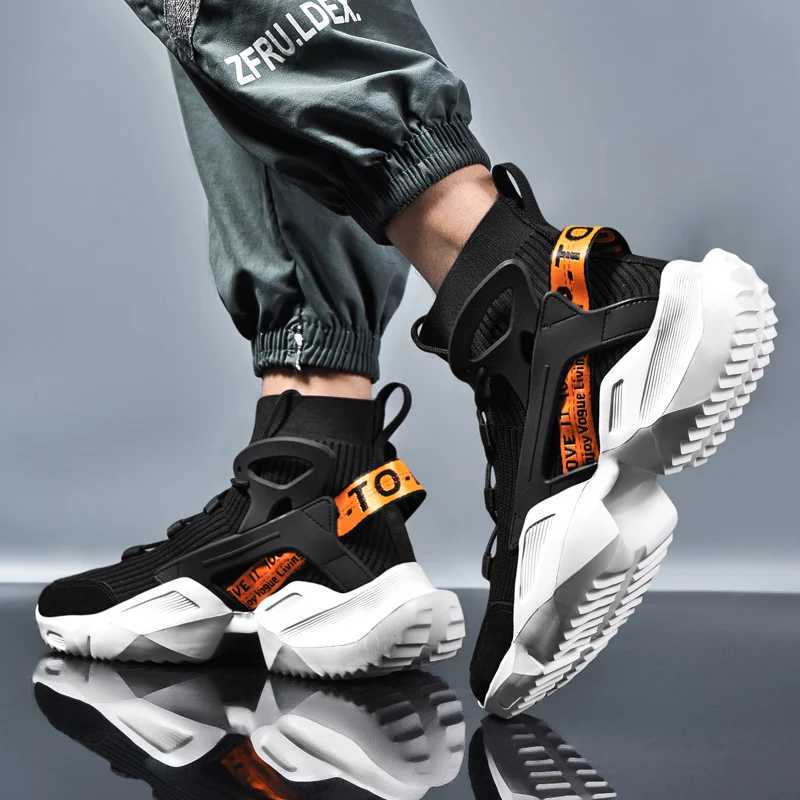 Hot selling mens casual shoes Cfort breathable mesh high gain running shoes high elasticity tea light fitness shoes Y250408