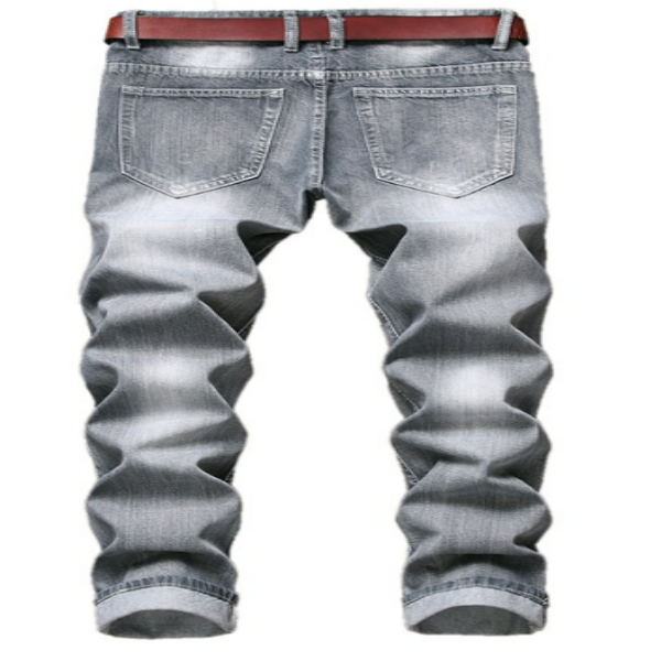 Trendy North American Inspired Men's Jeans - Versatile Straight-Leg Slim Fit Design Ideal Year-Round