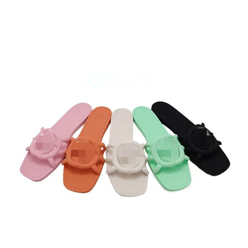 Summer Fashion Design Slippers Women's Personality Sandals Black White Pink Orange Green Comfortable Soft Sole Light Casual