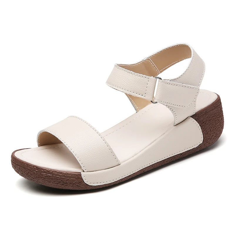 Womens Lightweight Wedge High Heel Sandals 2023 Summer Sandals Womens Platform Lether Elegant Wedge Sandals 250218