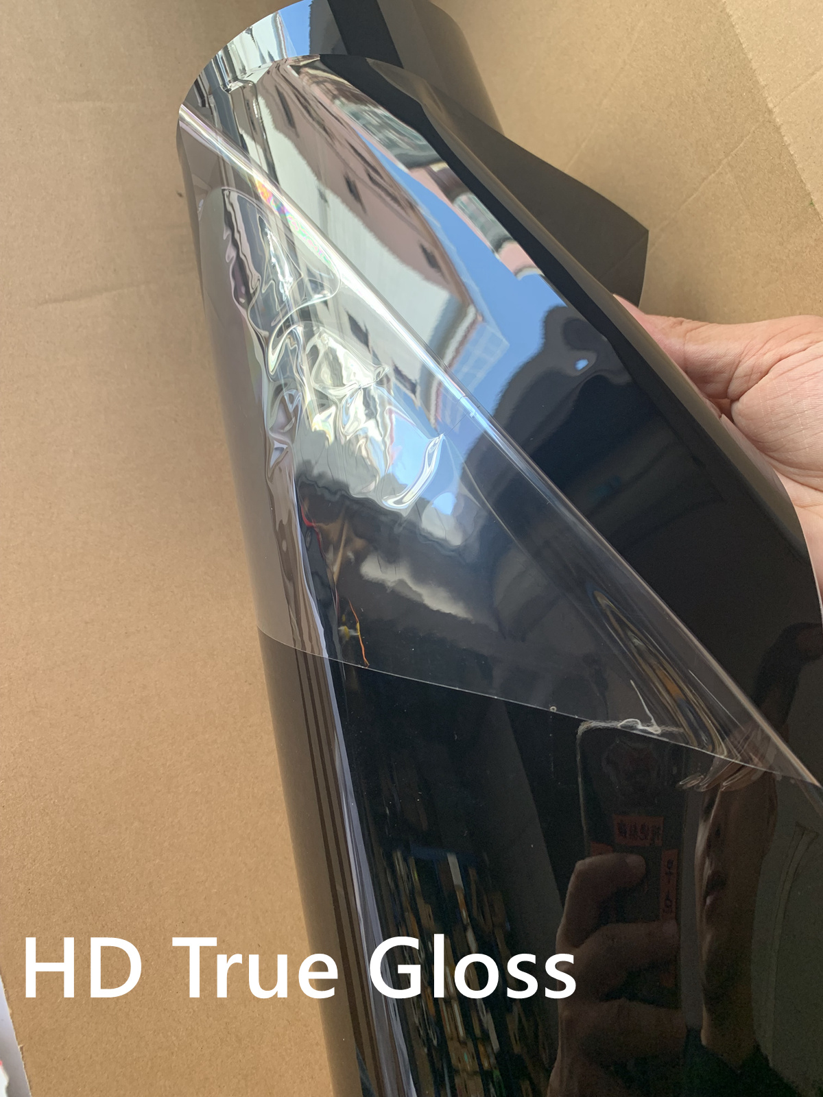 Premium HD Self Healing Gloss Black Shiny Vinyl Wrap Sticker Whole Car Wrapping Covering Film With Air Release Initial Low Tack Glue Self Adhesive Foi