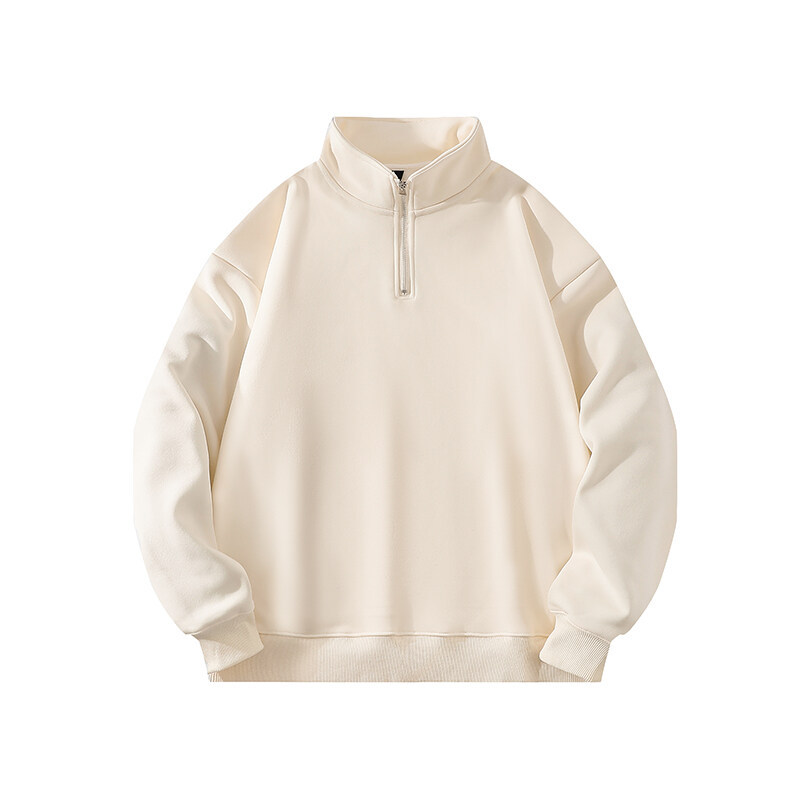 FD02241 Heavy Half Zipper Sweatshirt Men's Fashion Spring Stand Collar Top