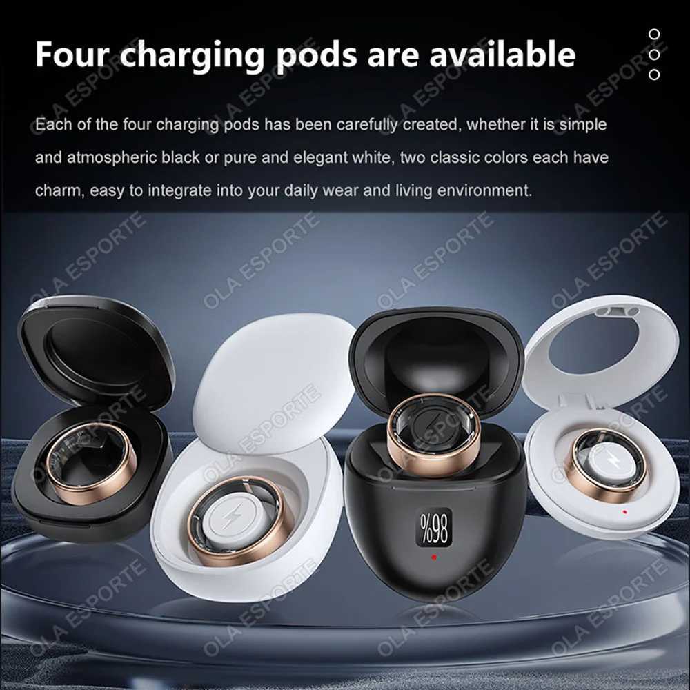 For HUAWEI XIAOMI SAMSUNG Smart Ring Men Titanium Steel Shell Health Monitoring 3ATM Waterproof 100+ Sport Modes Smartring Women W250225